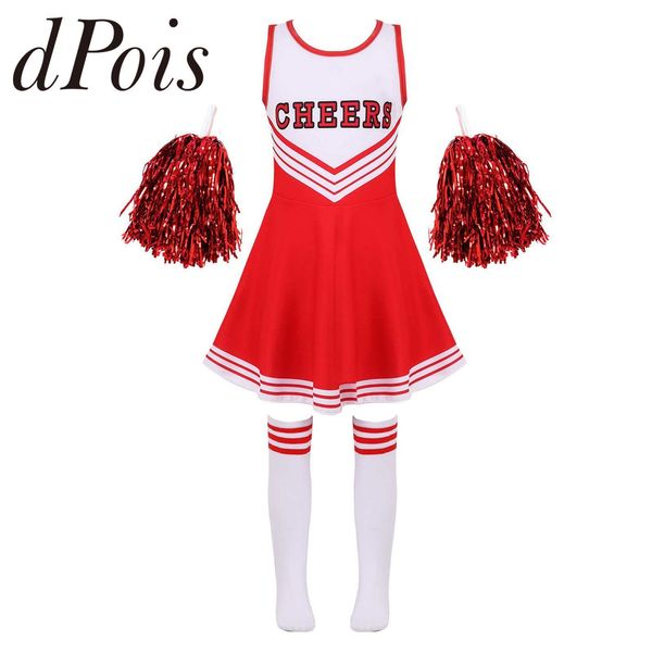 dancewear kids cheerleading costume school girls cheerleader uniforms cheer dance outfits for halloween cosplay dress with socks flower 2308, Blue
dancewear kids cheerleading costume school girls cheerleader uniforms cheer dance outfits for halloween cosplay dress with socks flower 2308, Blue