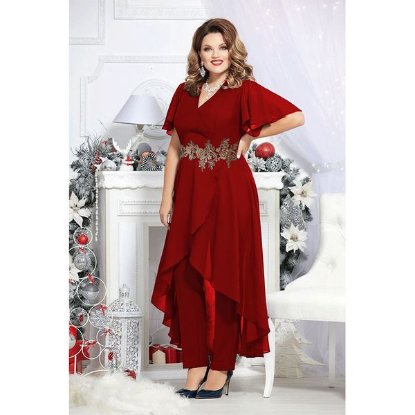 women's plus size pants chiffon summer suit short sleeve v neck straight trousers big women elegant twopiece set 230804, Black
women's plus size pants chiffon summer suit short sleeve v neck straight trousers big women elegant twopiece set 230804, Black