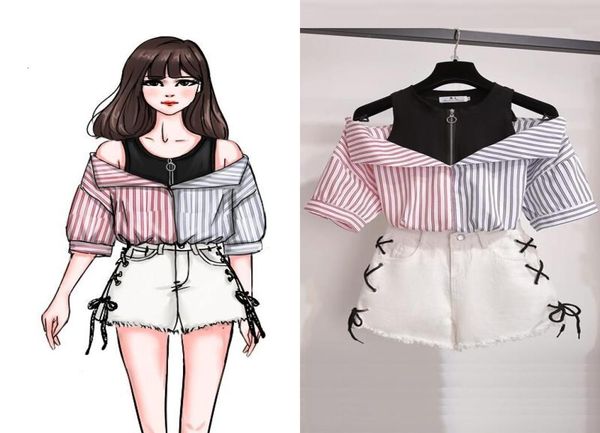 plus size women039s two piece pants summer sweet korean off shoulder and shorts 2 pieces sets women clothing outfits7736406, White
plus size women039s two piece pants summer sweet korean off shoulder and shorts 2 pieces sets women clothing outfits7736406, White