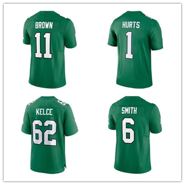 football jersey jalen hurts 1 brown 11 devonta smith 6 jason kelce 62 slay jr 2 carter 98 cunningham 12 kelly green throwback legand men, Black;red
football jersey jalen hurts 1 brown 11 devonta smith 6 jason kelce 62 slay jr 2 carter 98 cunningham 12 kelly green throwback legand men, Black;red