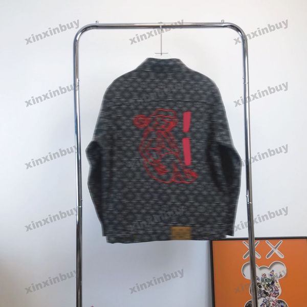 xinxinbuy men designer coat jacket denim portrait letter embroidery jacquard long sleeve women gray black white blue s-xl, Black;brown
xinxinbuy men designer coat jacket denim portrait letter embroidery jacquard long sleeve women gray black white blue s-xl, Black;brown