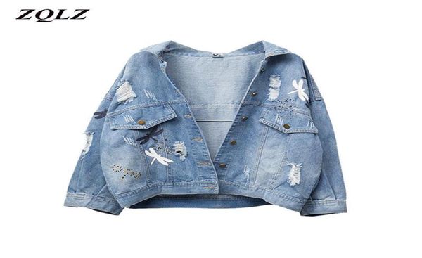 zqlz plus size 5xl autumn denim jacket women 2020 new embroidery pattern lapel loose jeans coat thin spring jackets womens3702354, Black;brown
zqlz plus size 5xl autumn denim jacket women 2020 new embroidery pattern lapel loose jeans coat thin spring jackets womens3702354, Black;brown