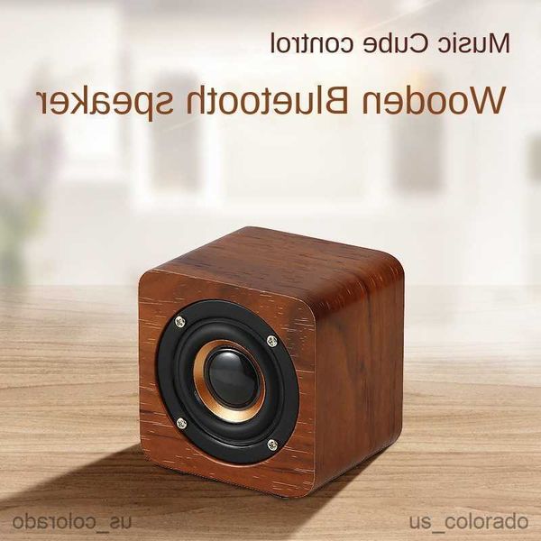 Image of Portable Speakers Wooden Mini Bluetooth Speaker Smart Home Desktop Computer Phone Sound Small Portable Soundbar Car Speaker R230804