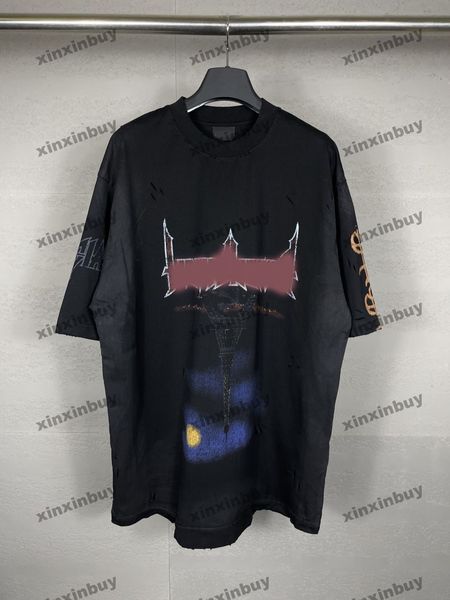 xinxinbuy men designer tee t shirt 23ss paris destroyed tie dye iron tower inkjet graffiti short sleeve cotton women white blue green s-2xl, Black;brown
xinxinbuy men designer tee t shirt 23ss paris destroyed tie dye iron tower inkjet graffiti short sleeve cotton women white blue green s-2xl, Black;brown