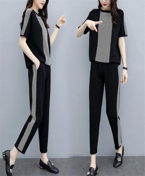 2 piece set women tracksuits sweatsuit oneck short sleeve sweatshirtpants sporting suit female sportswear outfit t2010303970667, Gray
2 piece set women tracksuits sweatsuit oneck short sleeve sweatshirtpants sporting suit female sportswear outfit t2010303970667, Gray