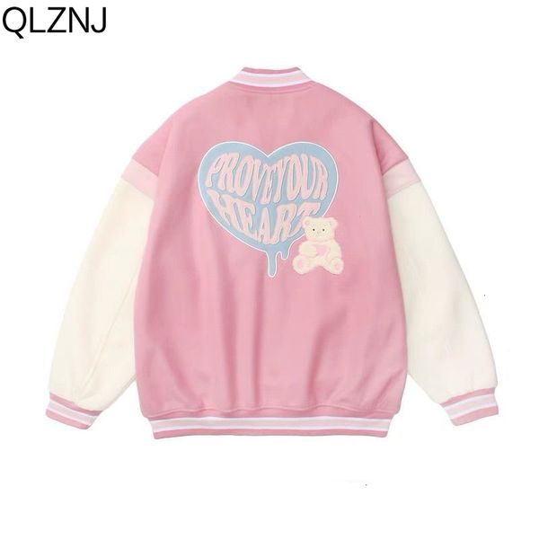 women's jackets women's bomber jacket spring heart embroid varsity jacket men kawaii baseball in outerwears coat pink blue 230803, Black;brown
women's jackets women's bomber jacket spring heart embroid varsity jacket men kawaii baseball in outerwears coat pink blue 230803, Black;brown