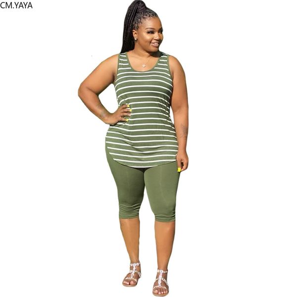 women's plus size pants cmyaya women xl5xl sport two piece set tracksuit striped tank knee length jogger suit sweatpants matching set, Black
women's plus size pants cmyaya women xl5xl sport two piece set tracksuit striped tank knee length jogger suit sweatpants matching set, Black