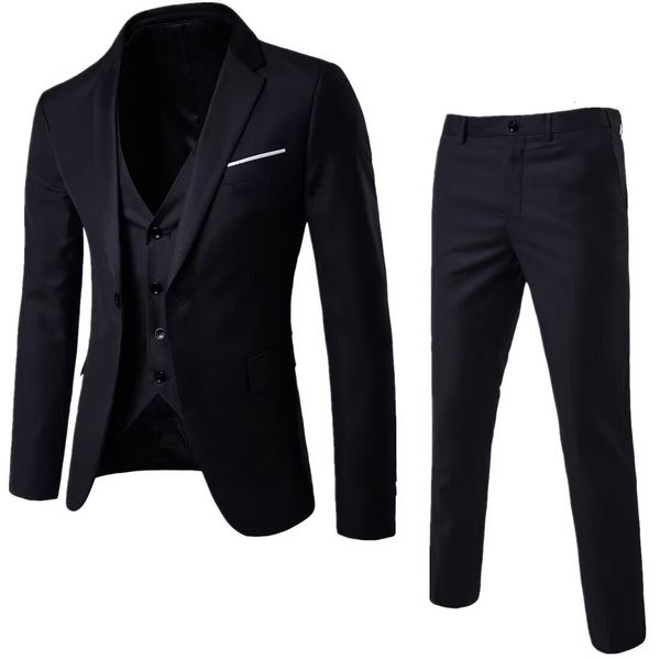 men's suits blazers ehioe fashion men classic 3piece set suit wedding grooming slim fit men suit jacket pant vest black gray blue burgu, White;black
men's suits blazers ehioe fashion men classic 3piece set suit wedding grooming slim fit men suit jacket pant vest black gray blue burgu, White;black