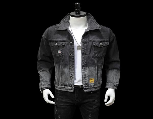 autumn mens denim jacket men trendy casual windbreaker denim jacket male bomber black gray cowboy jeans jackets clothing m5xl1148375, Black;brown
autumn mens denim jacket men trendy casual windbreaker denim jacket male bomber black gray cowboy jeans jackets clothing m5xl1148375, Black;brown
