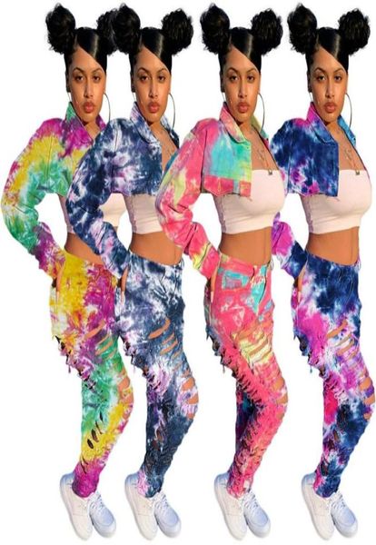 women two piece tracksuits denim tie dye long sleeve mini jacket high waist ripped stacked jeans8434676, Gray
women two piece tracksuits denim tie dye long sleeve mini jacket high waist ripped stacked jeans8434676, Gray