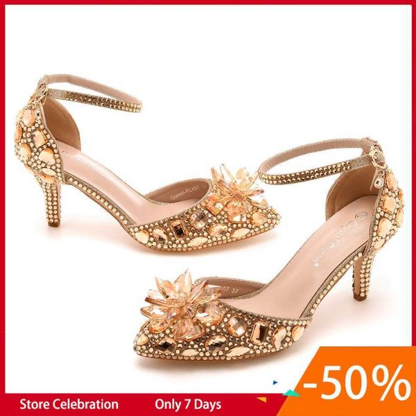 7cm large slim pointed crystal glass flower high heel sandals champagne gold banquet dinner women's shoes, Black
7cm large slim pointed crystal glass flower high heel sandals champagne gold banquet dinner women's shoes, Black