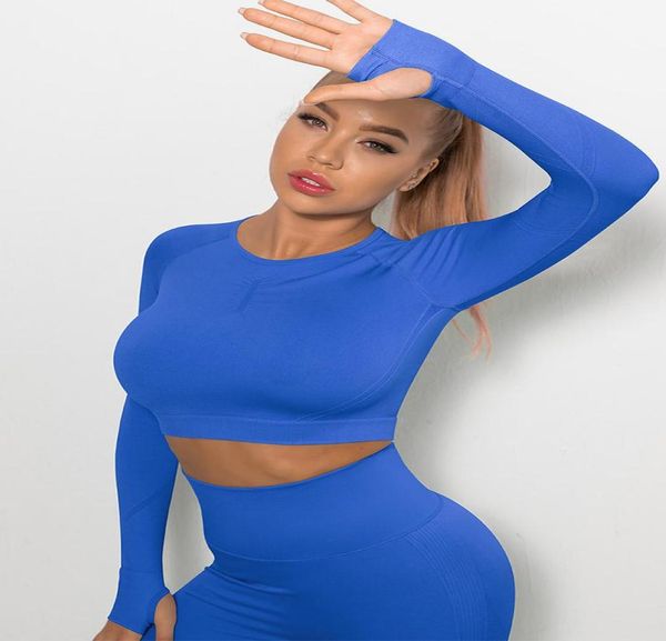 yoga outfit women long sleeve shirt gym fitness tshirts running sport clothing workout crop stretch slim shirts seamless soli3174781
yoga outfit women long sleeve shirt gym fitness tshirts running sport clothing workout crop stretch slim shirts seamless soli3174781