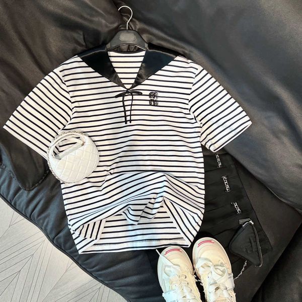 shirt 23 summer new line college girl stripe beaded letter satin navy neck short sleeve t-shirt, White
shirt 23 summer new line college girl stripe beaded letter satin navy neck short sleeve t-shirt, White