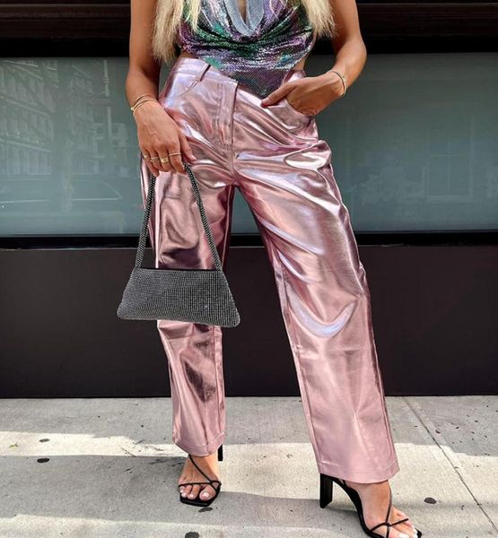 women s pants s sifreyr metallic pu leather straight women sparkling high waist loose trousers 2023 fashion streetwear y2k clothes4095031, Black;white
women s pants s sifreyr metallic pu leather straight women sparkling high waist loose trousers 2023 fashion streetwear y2k clothes4095031, Black;white