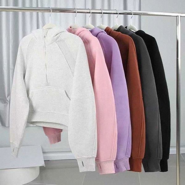 women autumn winter yoga hoodie designer women's lu scuba plus velvet thickening jackets hoodies sports half zipper terry designer swea, Black
women autumn winter yoga hoodie designer women's lu scuba plus velvet thickening jackets hoodies sports half zipper terry designer swea, Black