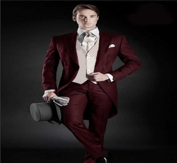 custom made morning style groom tuxedos peak lapel men039s suit burgundy groomsman man weddingdinner suits jacketpants4114263, Black;gray
custom made morning style groom tuxedos peak lapel men039s suit burgundy groomsman man weddingdinner suits jacketpants4114263, Black;gray