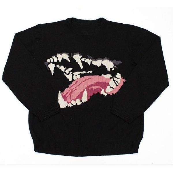 men's sweaters pullover harajuku y2k knitting graphic temperament commuting loose fitting sweater hip hop punk pull femme chic 230802, White;black
men's sweaters pullover harajuku y2k knitting graphic temperament commuting loose fitting sweater hip hop punk pull femme chic 230802, White;black