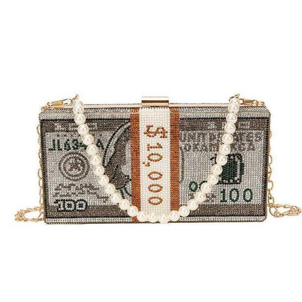 new fashion creative personality inlaid diamond dollar figure pearl chain hand bag lady s foreign style messenger 230804
new fashion creative personality inlaid diamond dollar figure pearl chain hand bag lady s foreign style messenger 230804