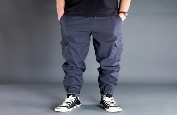 men039s pants summer joggers cargo clothes deep crotch trendy casual trousers7539632, Black