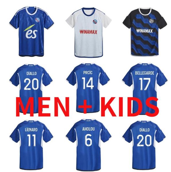 23 24 rc strasbourg alsace soccer jerseys maillot de foot home blue 2023 2024 aholou thomasson lienard diallo djiku ajorque gameiro football, Black;yellow
23 24 rc strasbourg alsace soccer jerseys maillot de foot home blue 2023 2024 aholou thomasson lienard diallo djiku ajorque gameiro football, Black;yellow