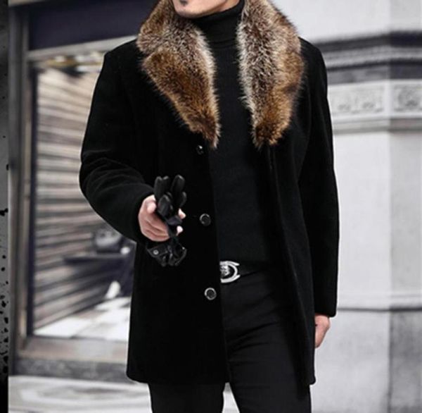 men039s wool blends men long woolen coat fur collar warm male plain slim casual winter windbreaker jacket autumn fashion 3676049, Black
men039s wool blends men long woolen coat fur collar warm male plain slim casual winter windbreaker jacket autumn fashion 3676049, Black