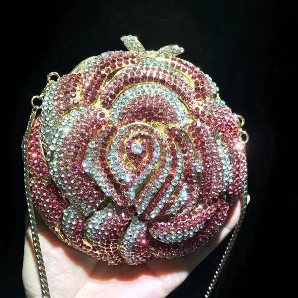evening bags gold/pink flower clutch purse for wedding bridal handbags diamond handbag women party purse phone small clutches bags 230803
evening bags gold/pink flower clutch purse for wedding bridal handbags diamond handbag women party purse phone small clutches bags 230803
