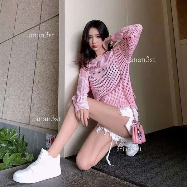 2021 fashion designer women's knits wear net red with hollow front letter embroidery loose comfortable personality trendyc, White
2021 fashion designer women's knits wear net red with hollow front letter embroidery loose comfortable personality trendyc, White