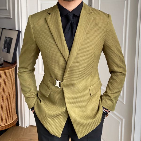 men's suits blazers solid metal buckle decoration blazer for men party wedding banquet blazer italian designer suit jacket slim fit bla, White;black
men's suits blazers solid metal buckle decoration blazer for men party wedding banquet blazer italian designer suit jacket slim fit bla, White;black