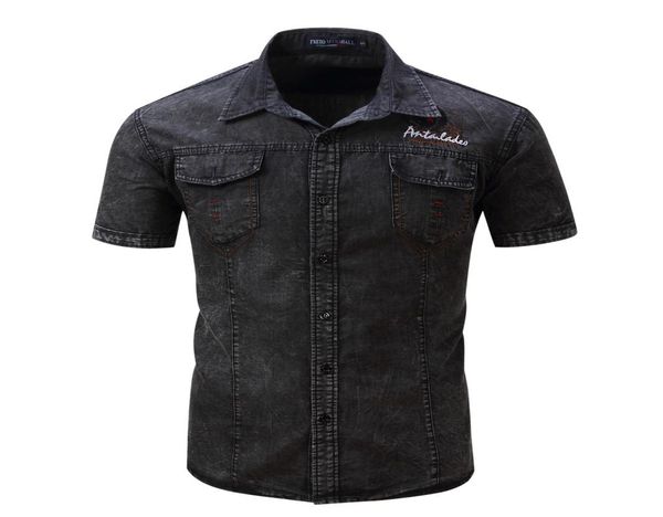 2020 new shirt men short sleeve denim shirt mens casual dress male jean shirts street wearing8285981, White;black
2020 new shirt men short sleeve denim shirt mens casual dress male jean shirts street wearing8285981, White;black