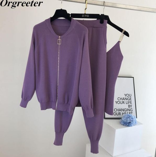 women knitted 3 piece set fall winter new casual tracksuit knitted vest zipper cardigans pants outfits trousers sets 2011237202648, White
women knitted 3 piece set fall winter new casual tracksuit knitted vest zipper cardigans pants outfits trousers sets 2011237202648, White