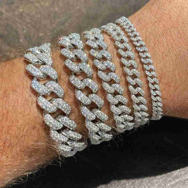 custom hip hop miami cuban link bracelet bling iced vvs moissanite solid 925 silver cuban bracelet for men
custom hip hop miami cuban link bracelet bling iced vvs moissanite solid 925 silver cuban bracelet for men