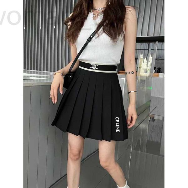 skirts designer ce23ss summer pleated half skirt triumphal jacquard rubber rib waist 3d letter printing decoration opb5, Black
skirts designer ce23ss summer pleated half skirt triumphal jacquard rubber rib waist 3d letter printing decoration opb5, Black