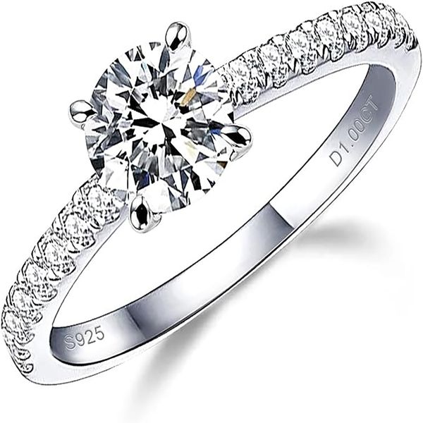 1/1.5/2 ct moissanite engagement rings for women, round cut d colour vvs1 clarity lab created diamond and 925 sterling silver with 18k white, Slivery;golden
1/1.5/2 ct moissanite engagement rings for women, round cut d colour vvs1 clarity lab created diamond and 925 sterling silver with 18k white, Slivery;golden