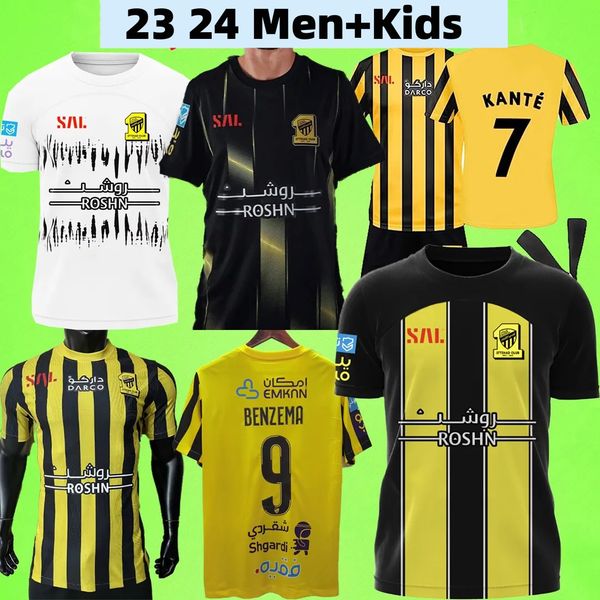 22 23 24 soccer jerseys benzema kante jota al ittihad fc club 2023 2024 men football shirts kids kits fans player version hamdallah romarinh, Black;yellow
22 23 24 soccer jerseys benzema kante jota al ittihad fc club 2023 2024 men football shirts kids kits fans player version hamdallah romarinh, Black;yellow