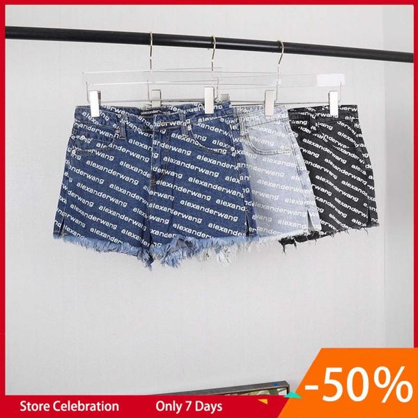 aw dawangjia jeans shorts women's all over printed letter a pants washed old tassel wide leg pants, White;black
aw dawangjia jeans shorts women's all over printed letter a pants washed old tassel wide leg pants, White;black