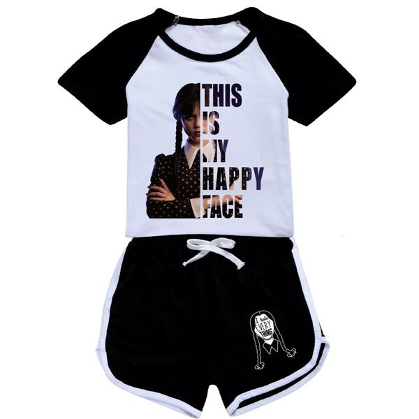 girl's dresses kids wednesday addams clothes sets girls summer clothing short sleeve print sport suits children tshirt pants outfits 23, Red;yellow
girl's dresses kids wednesday addams clothes sets girls summer clothing short sleeve print sport suits children tshirt pants outfits 23, Red;yellow