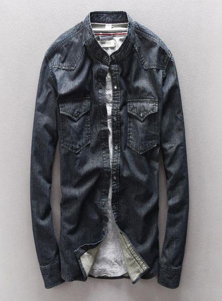 men039s casual shirts fashion 2021 arrival mandarin collar long sleeve denim shirt cowboy classic black blue clothes jeans 4980746, White;black
men039s casual shirts fashion 2021 arrival mandarin collar long sleeve denim shirt cowboy classic black blue clothes jeans 4980746, White;black