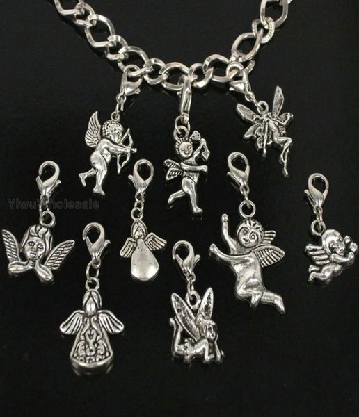 50pcs vintage sliver mixed angel fairy lobster clasp charm clip pendant for bracelets necklace diy metal jewelry making girls bijo7265291, Bronze;silver
50pcs vintage sliver mixed angel fairy lobster clasp charm clip pendant for bracelets necklace diy metal jewelry making girls bijo7265291, Bronze;silver