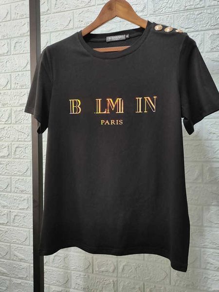 balman designer t shirt shoulder gold button stamping shirt letter all cotton casual short sleeve t-shirt, White
balman designer t shirt shoulder gold button stamping shirt letter all cotton casual short sleeve t-shirt, White