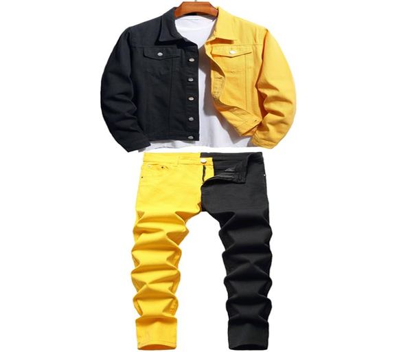 2022 new tracksuits twocolor stitching men039s sets spring autumn yellow and black denim jacket stretch jeans 2pcs male clot3991494, Gray
2022 new tracksuits twocolor stitching men039s sets spring autumn yellow and black denim jacket stretch jeans 2pcs male clot3991494, Gray