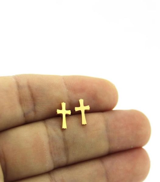 new arrival tiny cross earrings stainless steel earring gold color blessed ear studs jewelry for women kids girls gift t1421072510, Golden;silver
new arrival tiny cross earrings stainless steel earring gold color blessed ear studs jewelry for women kids girls gift t1421072510, Golden;silver
