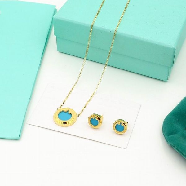 2023 lovely cute long gold thin stainless steel chain blue crystal round plate design women necklace earrings suit with dust bag and box, Black
2023 lovely cute long gold thin stainless steel chain blue crystal round plate design women necklace earrings suit with dust bag and box, Black