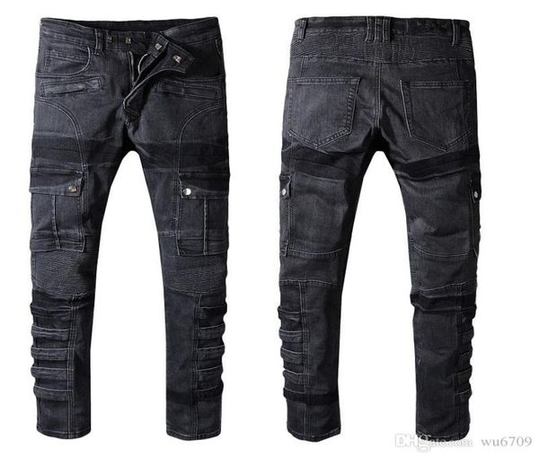 2020 balman mens distressed ripped biker jeans slim fit motorcycle biker denim for men fashion designer hip hop mens jeans good qu1845712, Blue
2020 balman mens distressed ripped biker jeans slim fit motorcycle biker denim for men fashion designer hip hop mens jeans good qu1845712, Blue
