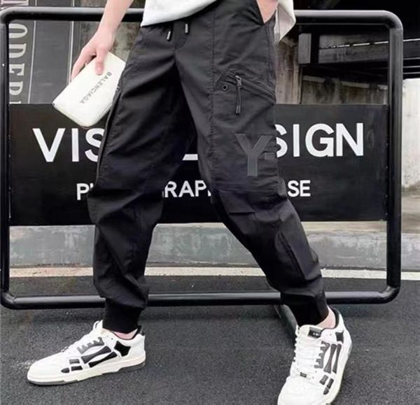men cargo pants overalls y3 black sports casual slim trousers nylon with pockets2181458
men cargo pants overalls y3 black sports casual slim trousers nylon with pockets2181458