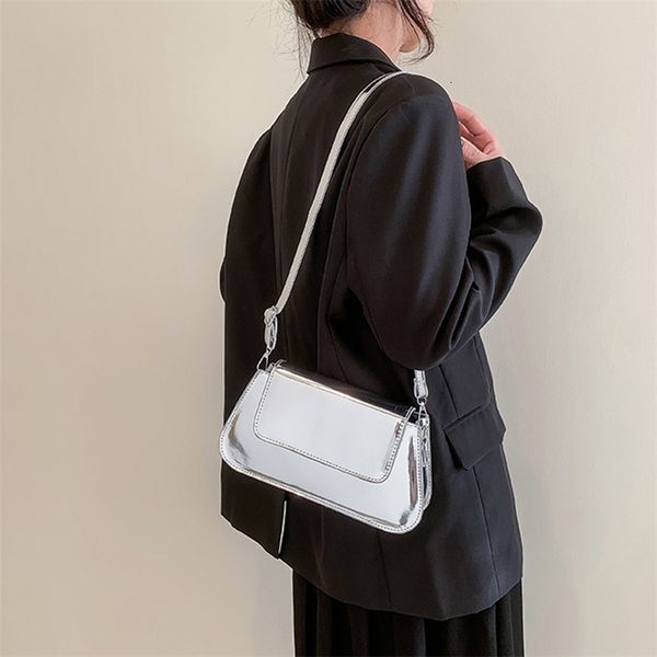 evening bags silver shouder for women 2023 spring y2k small purse glossy pu leather solid color female handbags 230803
evening bags silver shouder for women 2023 spring y2k small purse glossy pu leather solid color female handbags 230803