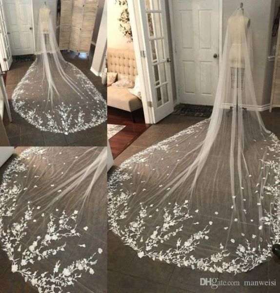 2020 white ivory cathedral length lace appliqued 3m long bridal wedding veils with comb77213374031095, Black
2020 white ivory cathedral length lace appliqued 3m long bridal wedding veils with comb77213374031095, Black