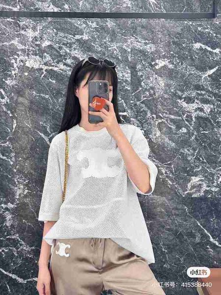 women's t-shirt designer ce23 spring/summer new fashion jacquard triumphal pattern temperament cutout versatile knitted short sleeve j8, White
women's t-shirt designer ce23 spring/summer new fashion jacquard triumphal pattern temperament cutout versatile knitted short sleeve j8, White