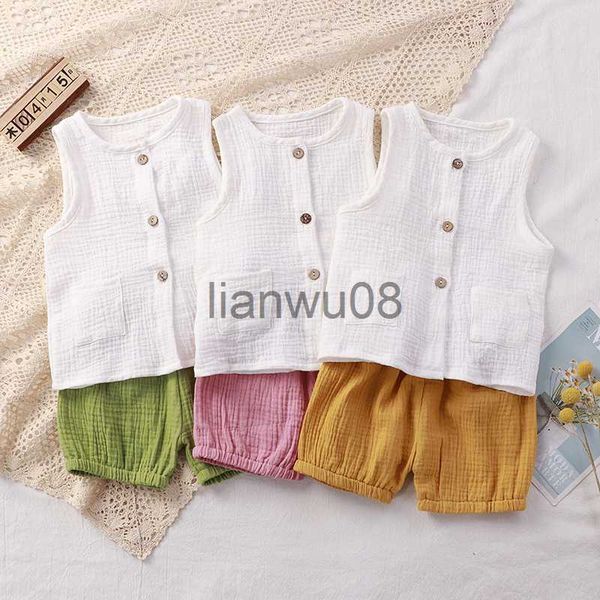 clothing sets baby girls boys summer clothes 100 cotton gauze tees shorts children's 2pcs set kids tank vest pijamas muslin waffle leis, White
clothing sets baby girls boys summer clothes 100 cotton gauze tees shorts children's 2pcs set kids tank vest pijamas muslin waffle leis, White