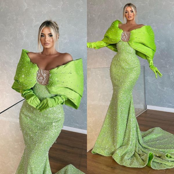 elegant green mermaid evening dresses off shoulder beads sequins formal party prom dress sweep train red carpet long dresses for special occ, Black;red
elegant green mermaid evening dresses off shoulder beads sequins formal party prom dress sweep train red carpet long dresses for special occ, Black;red