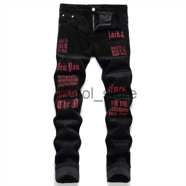 men's pants men's swimwear autumn new punk style men's black jeans corduroy casual letter embroidered fashion trousers mid-wa
men's pants men's swimwear autumn new punk style men's black jeans corduroy casual letter embroidered fashion trousers mid-wa
